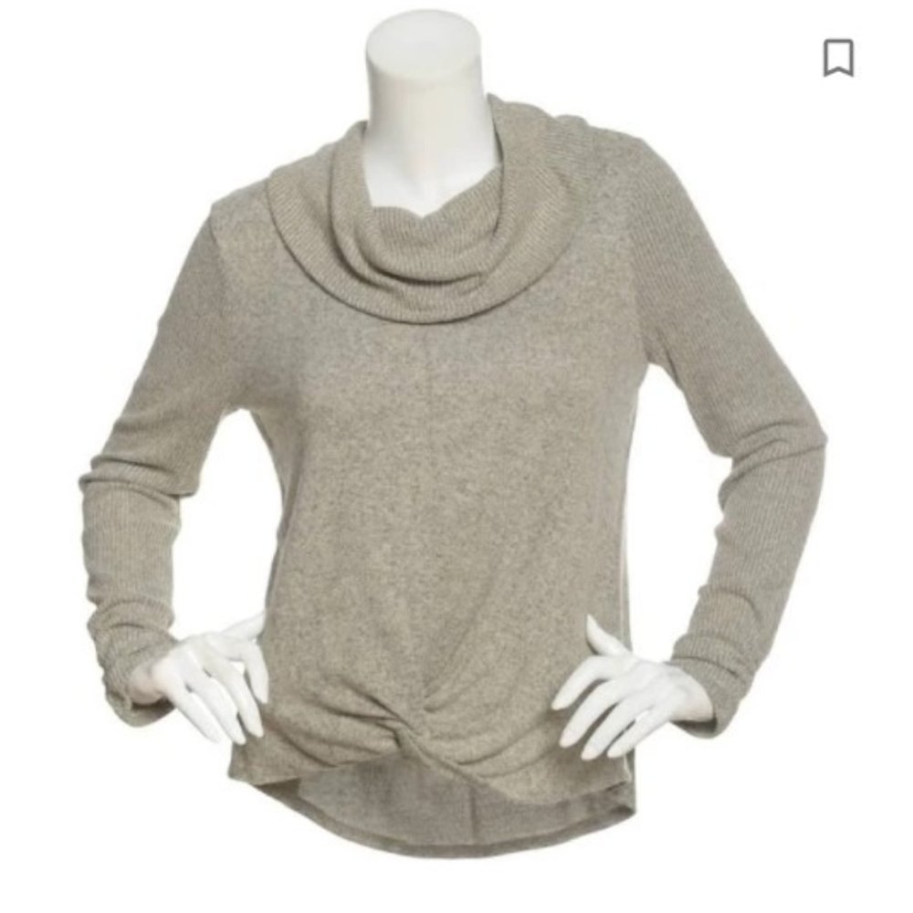 NWT BCX Juniors' Cowlneck Twist-Front Sweater